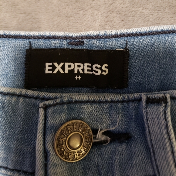 Express High Rise Light Wash Skinny Jeans - Size 2R - Picture 11 of 12